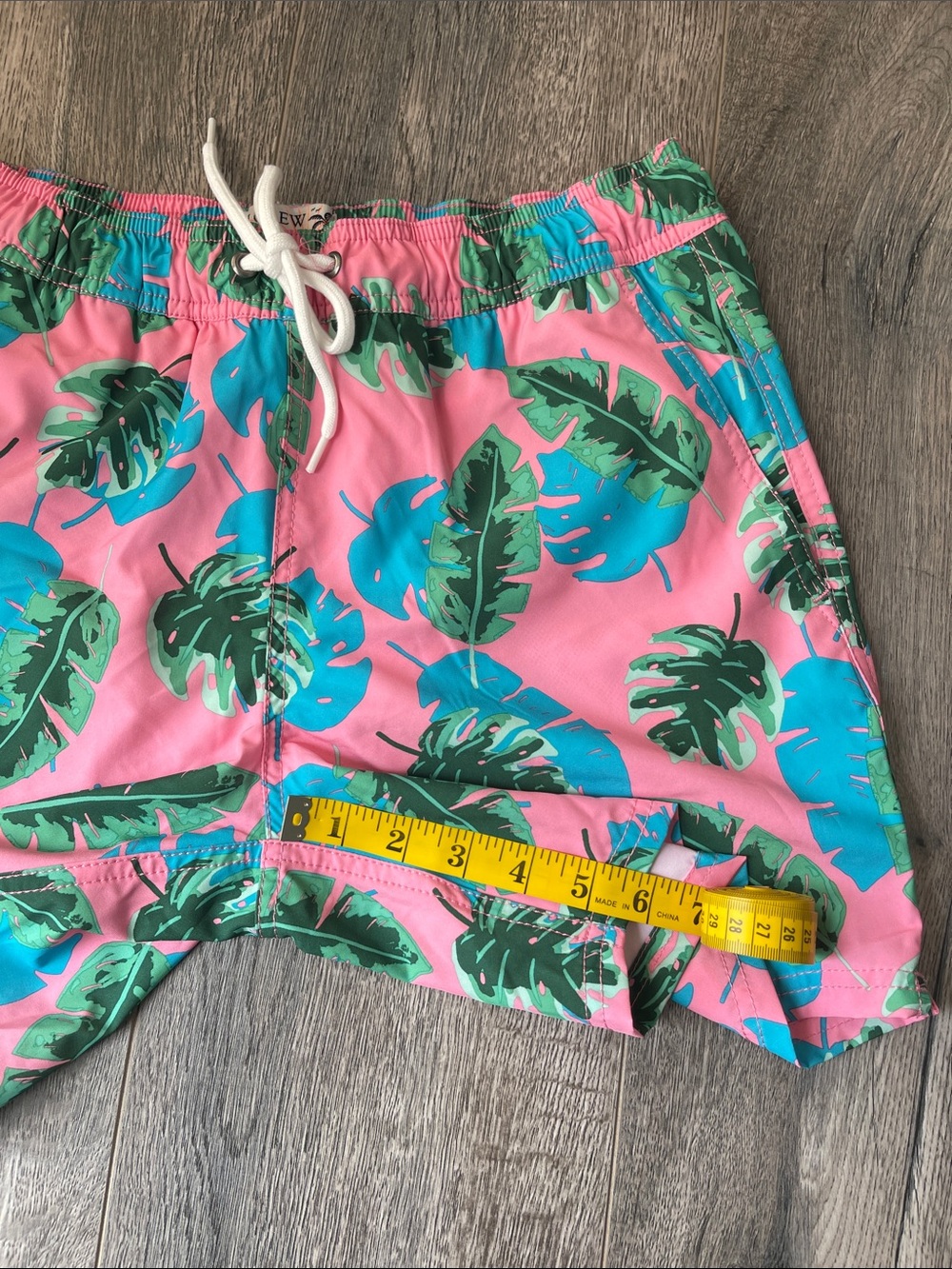 J. Crew Pink Tropical Leaf Swim Trunks - Picture 8 of 15